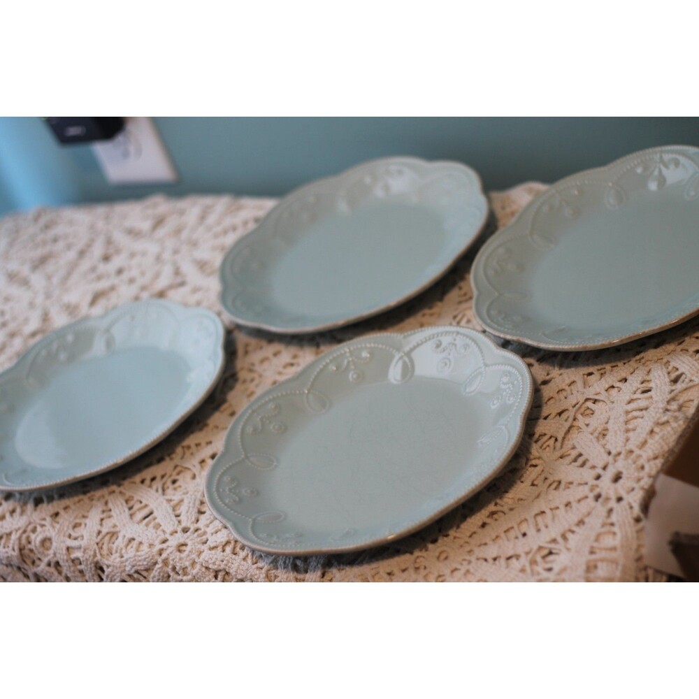 Lenox French Perle White 9" Accent Luncheon Plates Set of 4
